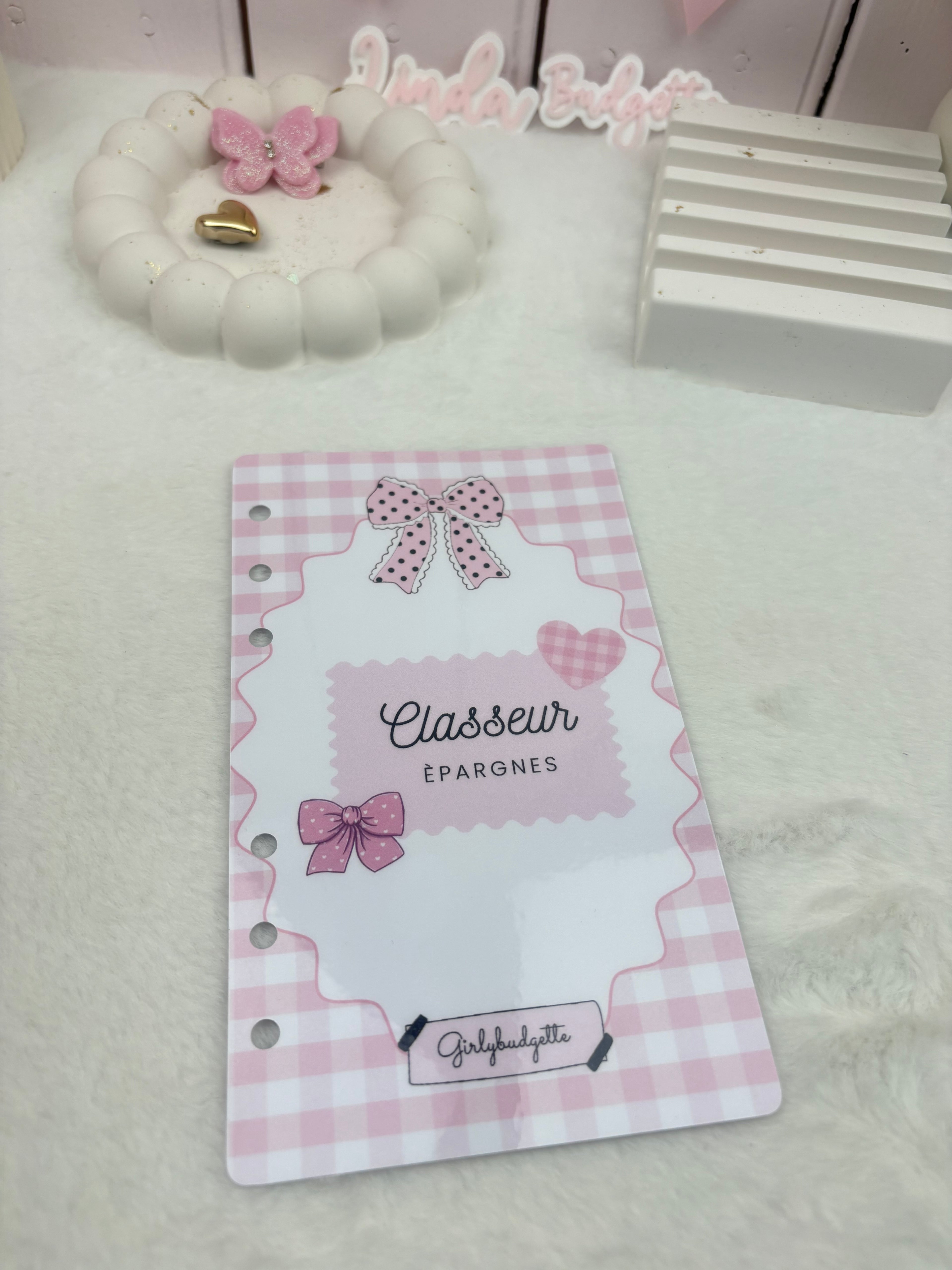 Page  de garde A6 Girly